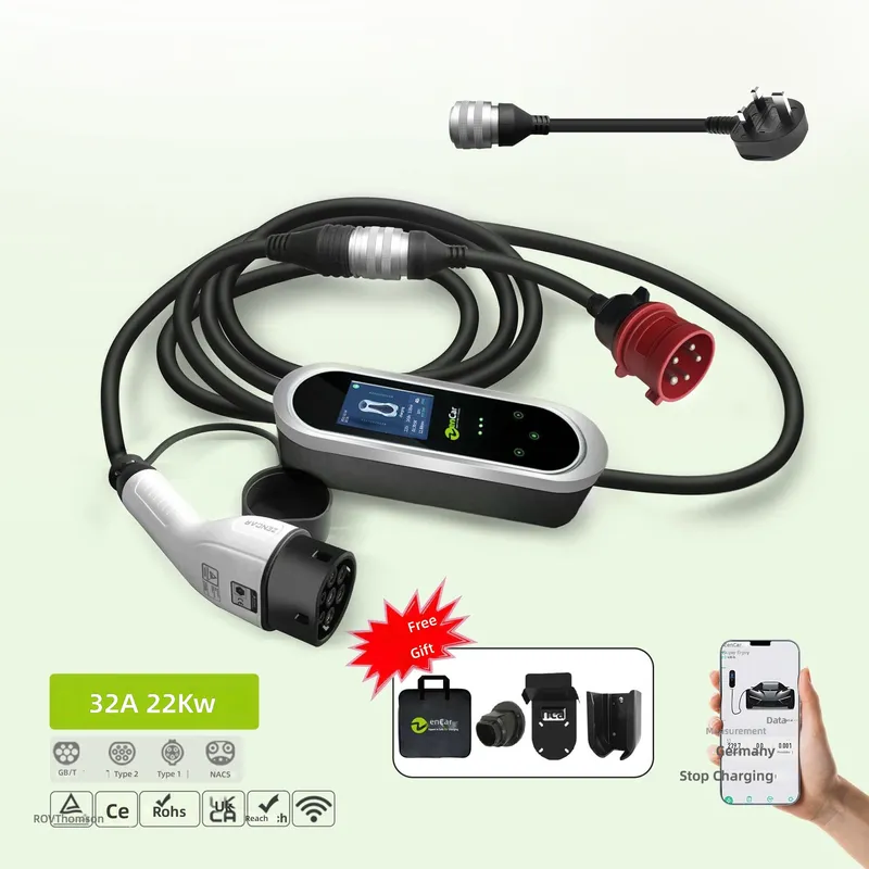 Ev Charger Type 2 22Kw 32A 3 Phase - Портативная зарядная станция переменного тока 22