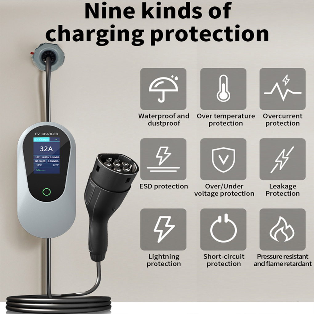Ev Charger Type 2 22Kw 32A 3 Phase - Портативное зарядное устройство для электромобилей Type-2,