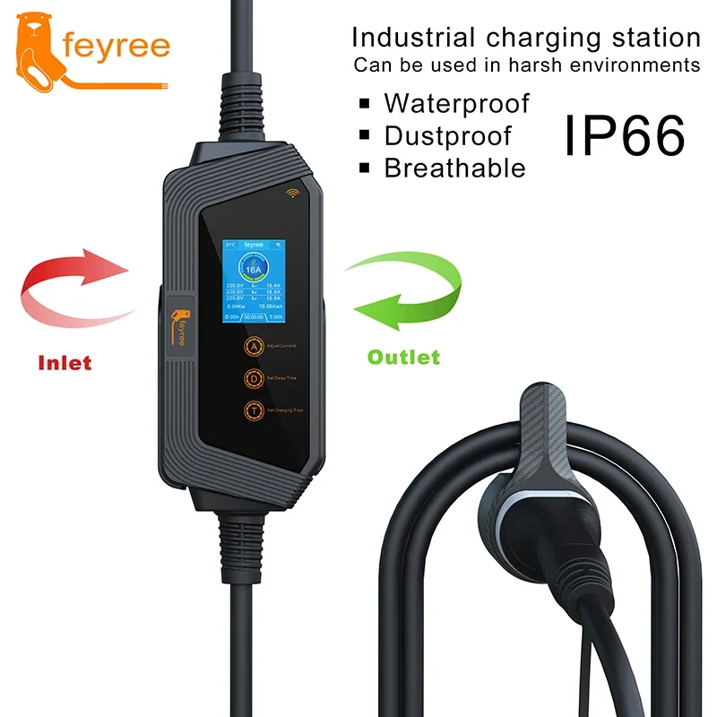 Портативное зарядное устройств – обзор и цена Type 2 Portable Ev Charger 11Kw Cee