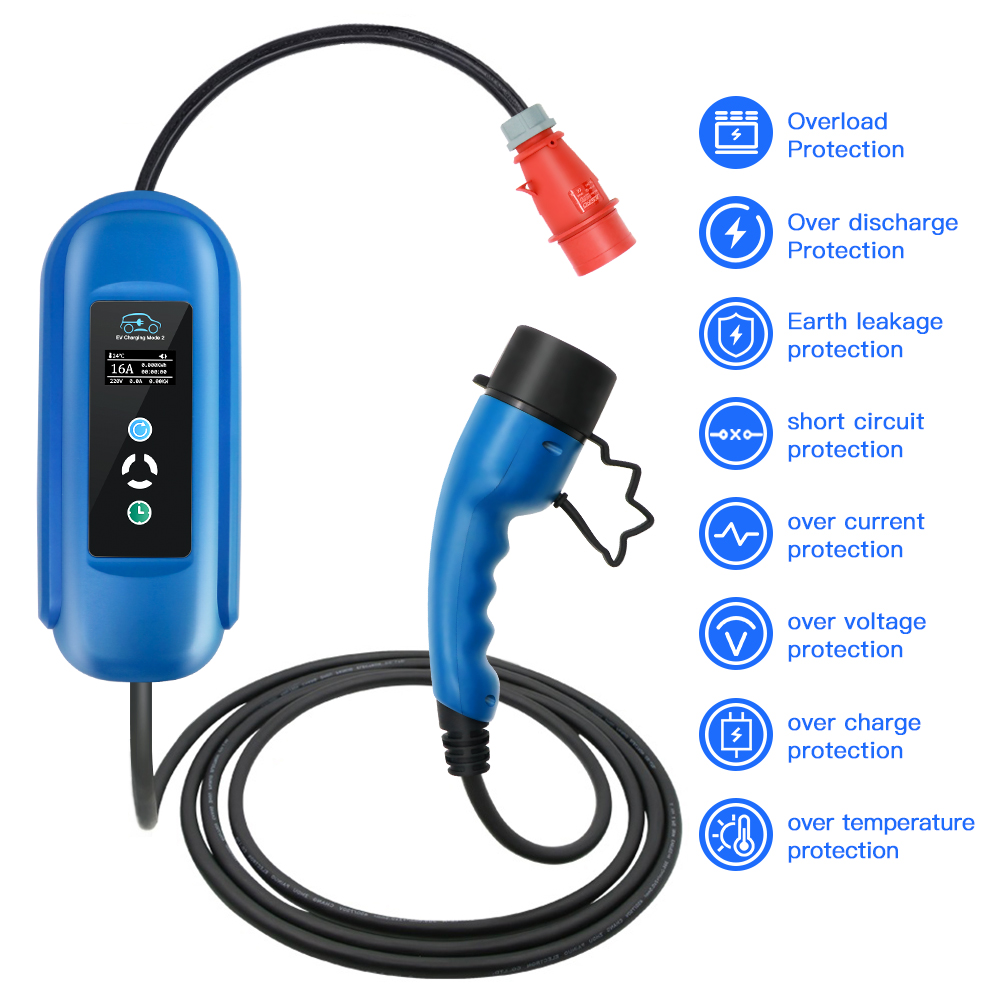 Зарядное устройство Kolanky EV – обзор и цена Type 2 Portable Ev Charger 11Kw Cee