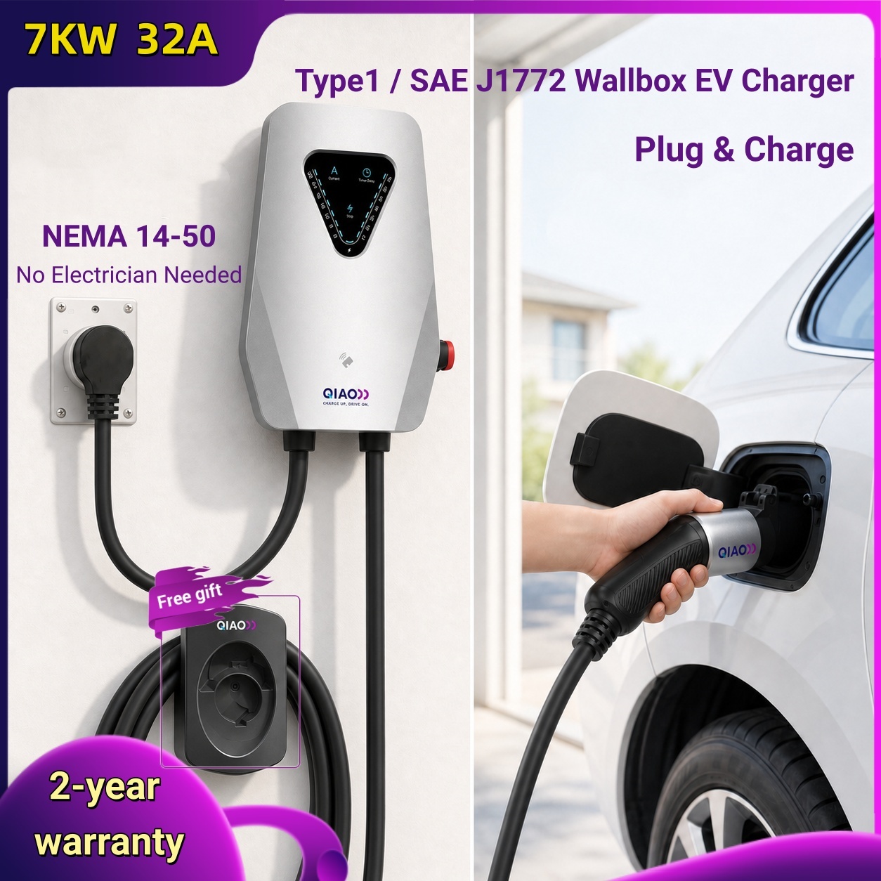 Зарядное устройство для электр – обзор и цена J1772 Evse 32A Level 2 Charger