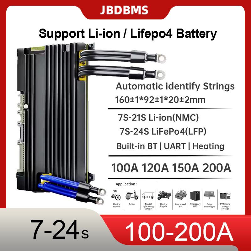 JBD BMS 16S 48V LiFePO4 200A И – обзор и цена Smart Bms 24S 200A Bluetooth Lifepo4