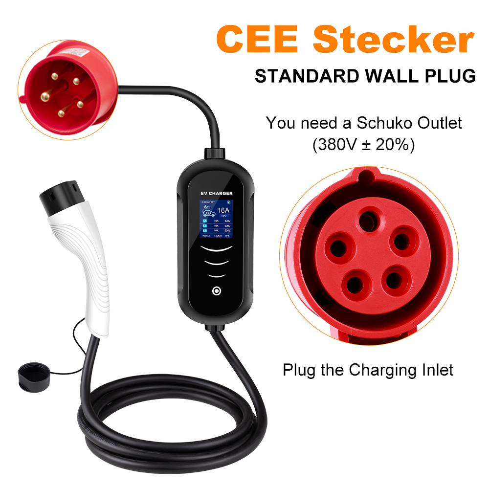 IPENGEN 11KW 16A 3-фазное порт – обзор и цена Type 2 Portable Ev Charger 11Kw Cee