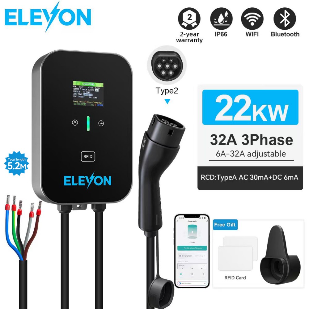 Зарядная станция ELEVON EV 22  – обзор и цена Ev Charger Type 2 22Kw 32A 3 Phase