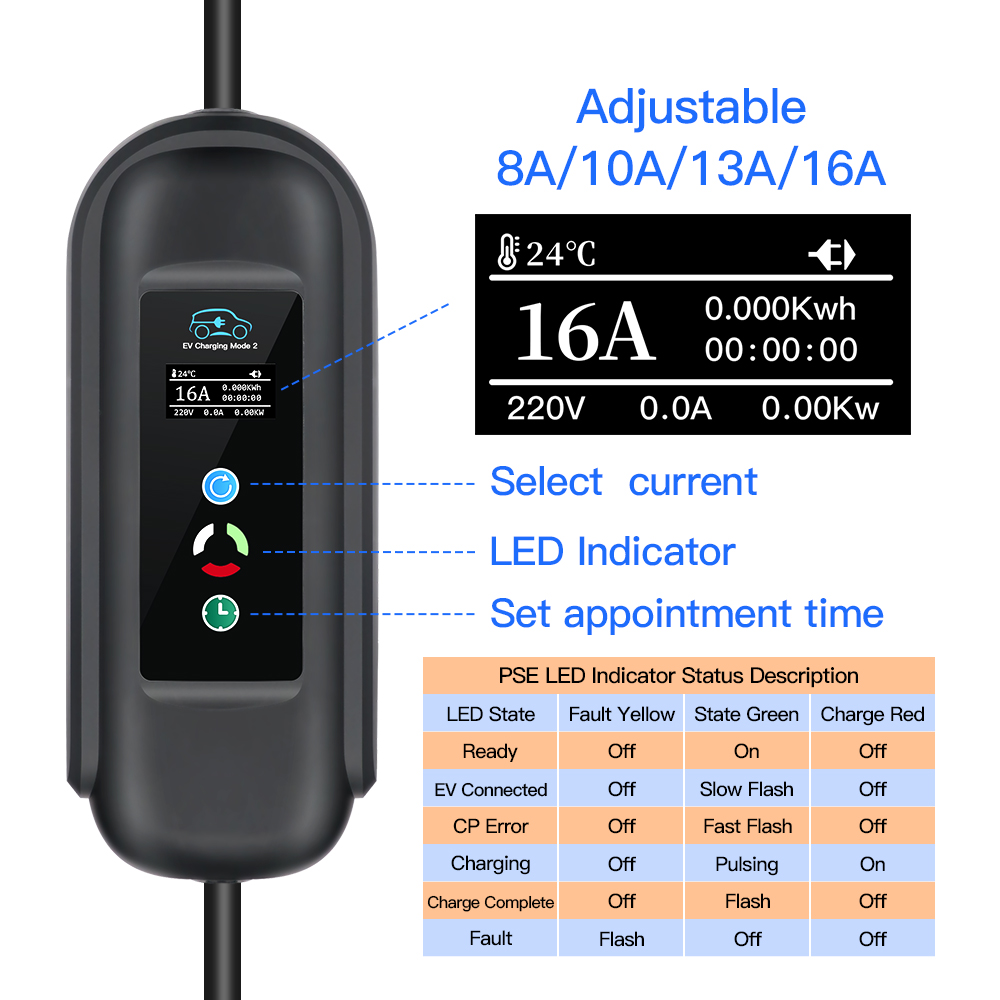 Портативное портативное зарядн – обзор и цена Type 2 Portable Ev Charger 11Kw Cee